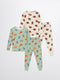 Crew Neck Long Sleeve Printed Baby Boy Pajamas Set 2-Pack